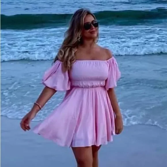 Sunday Up pink mini dress - Picture 1 of 7